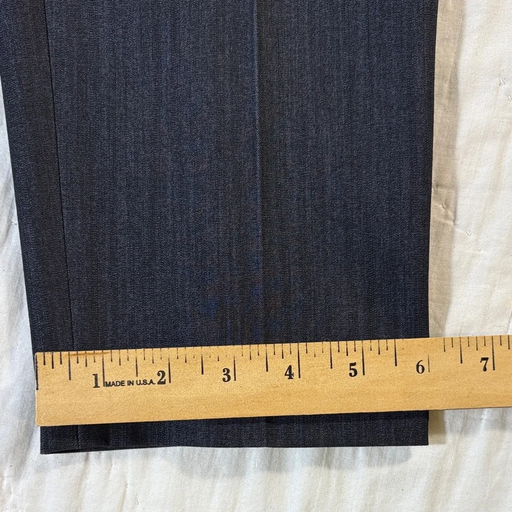 Officecore Anne Klein Navy/Charcoal Heather Pinstripe Career‎ Trousers Size 8